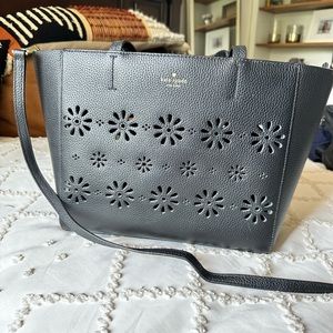 Kate Spade Black Perforated Leather Tote